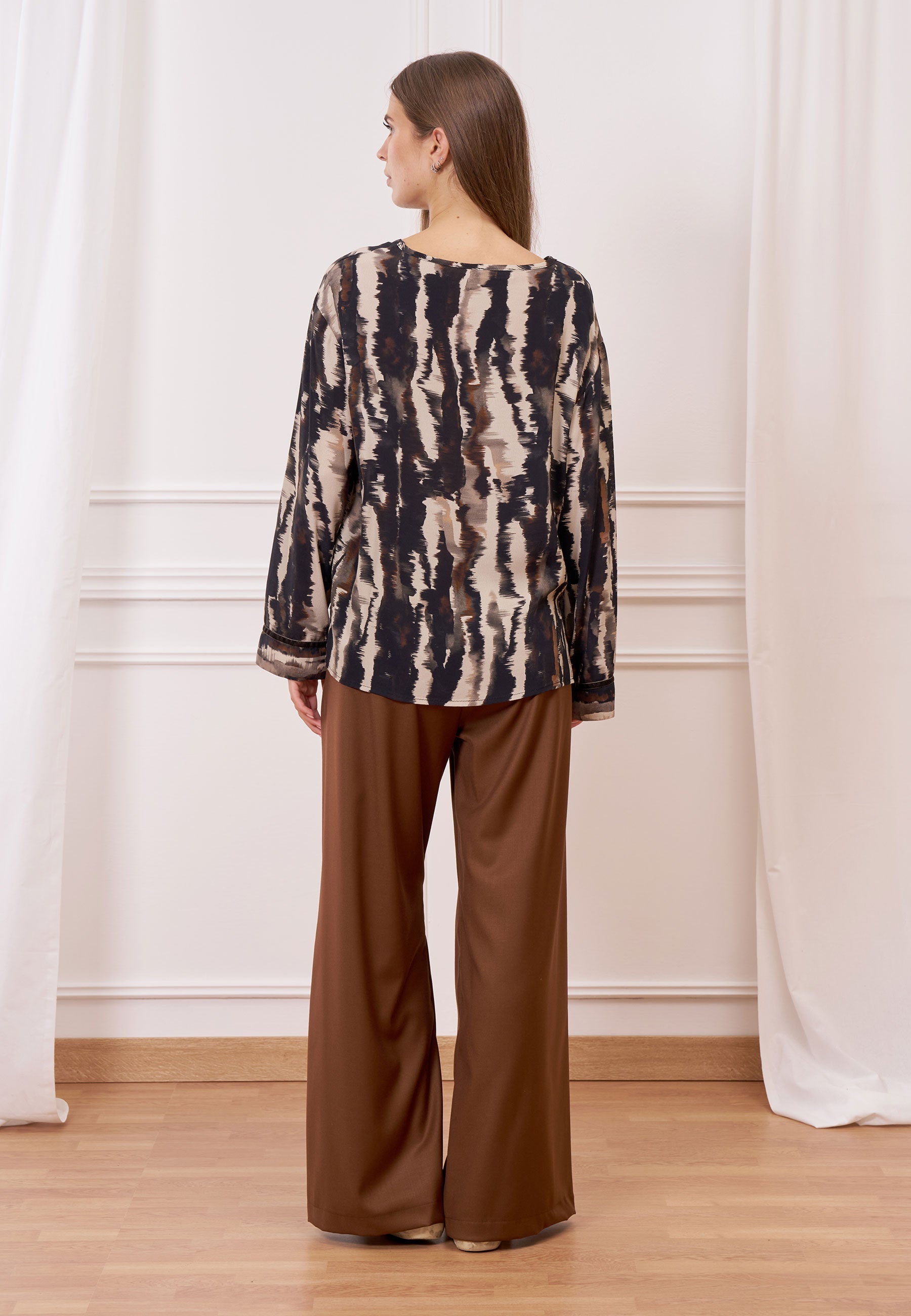 Palazzo pants with drawstring