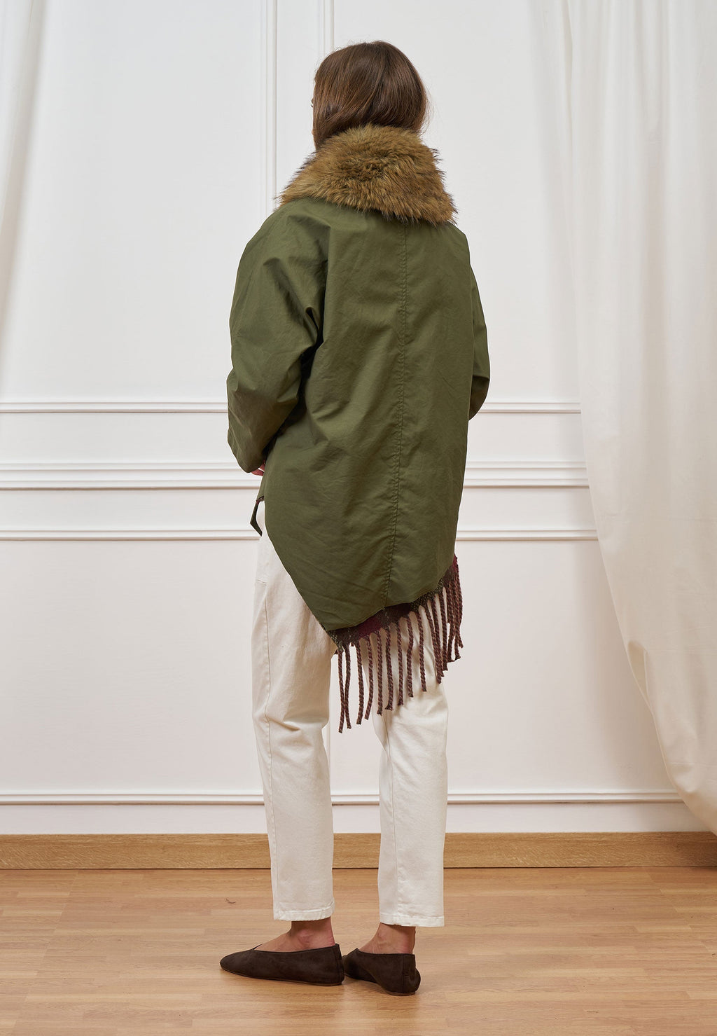 Parka Coat with Faux Fur