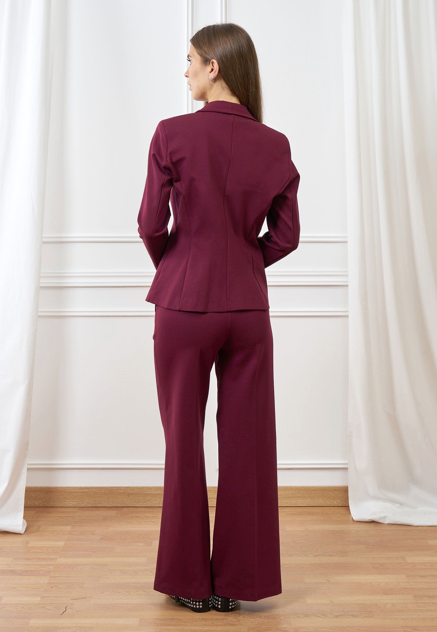 Single-breasted Milano stitch jacket