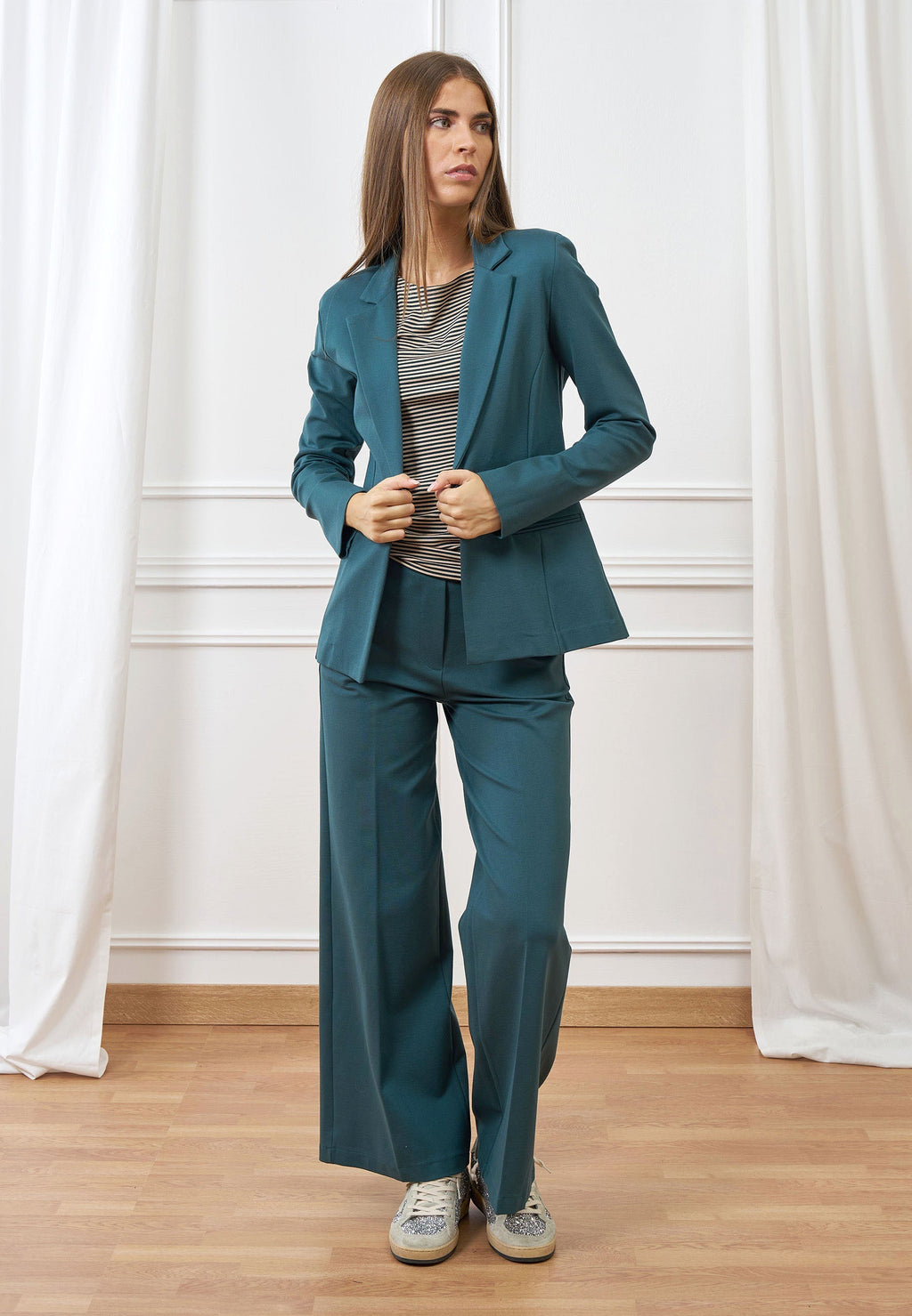 Single-breasted Milano stitch jacket