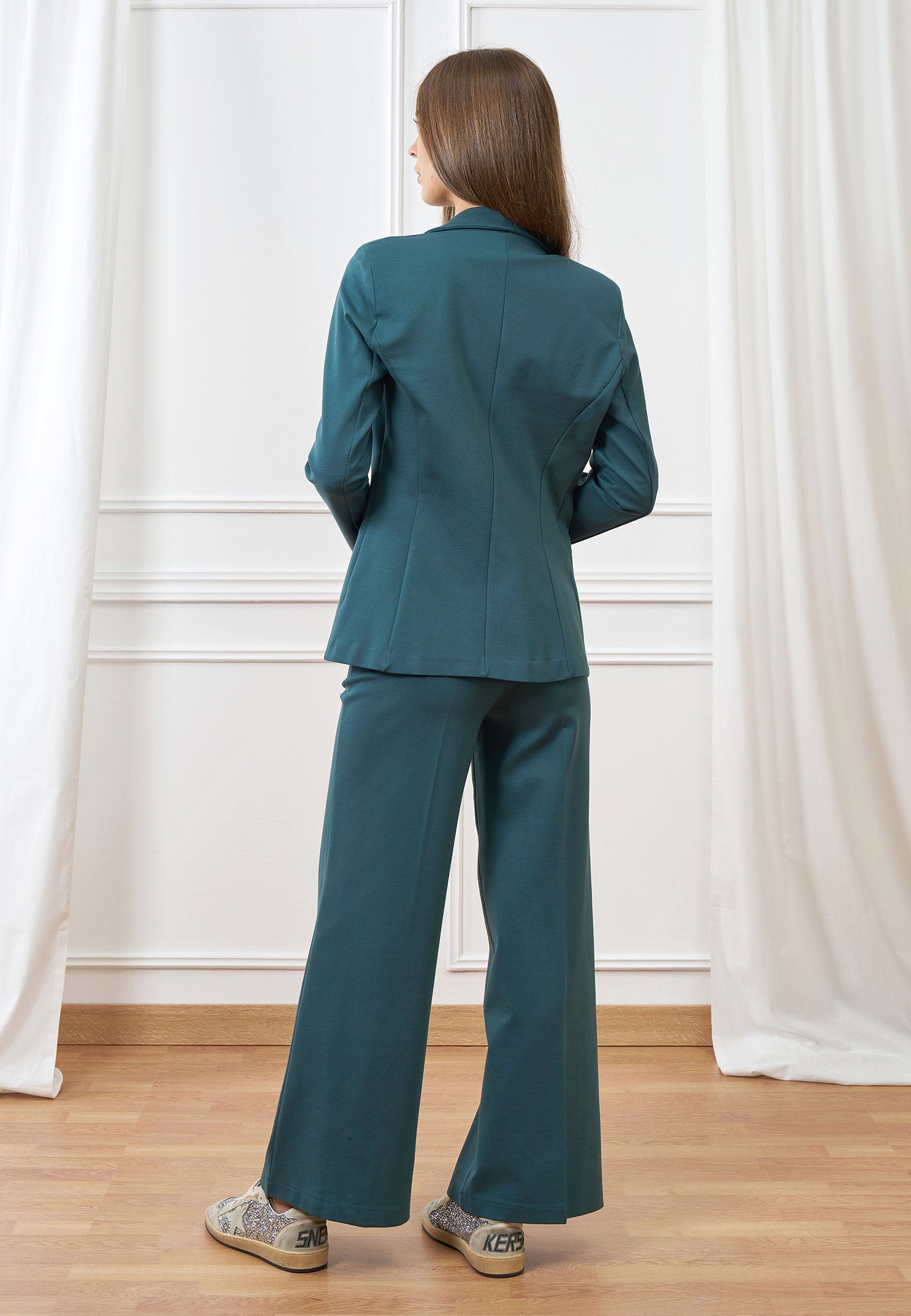 Single-breasted Milano stitch jacket