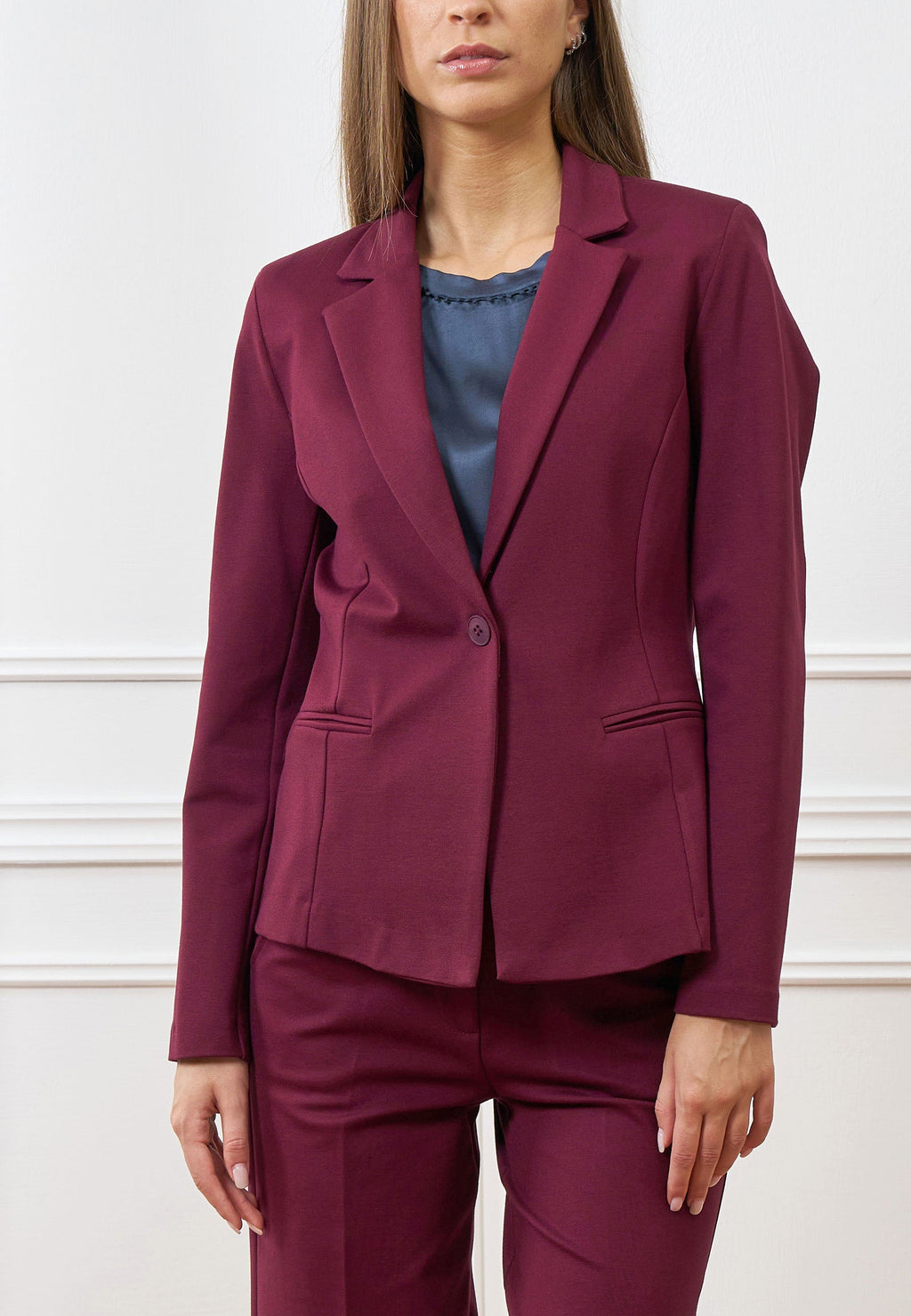 Single-breasted Milano stitch jacket