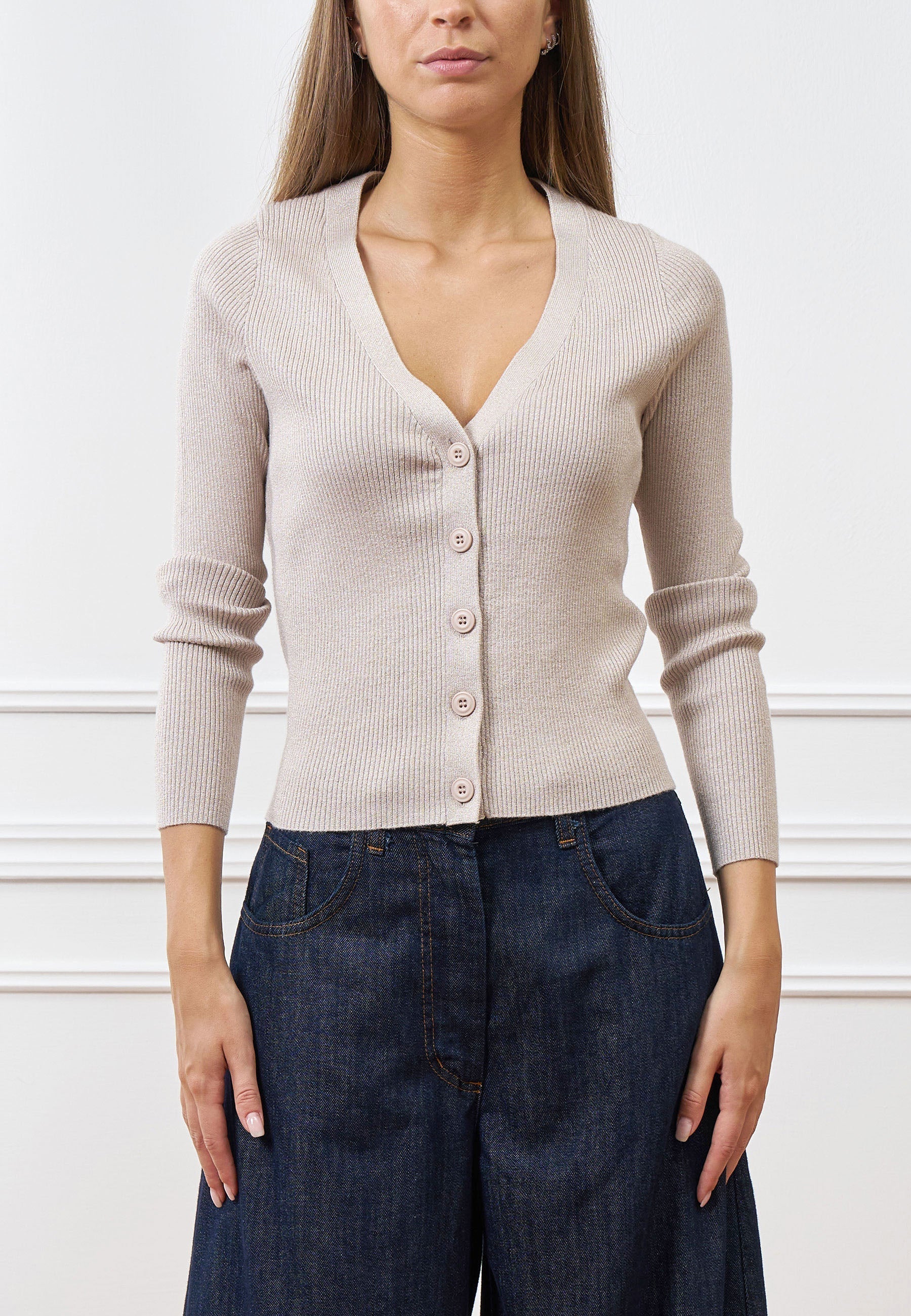 High-waisted wide-leg jeans