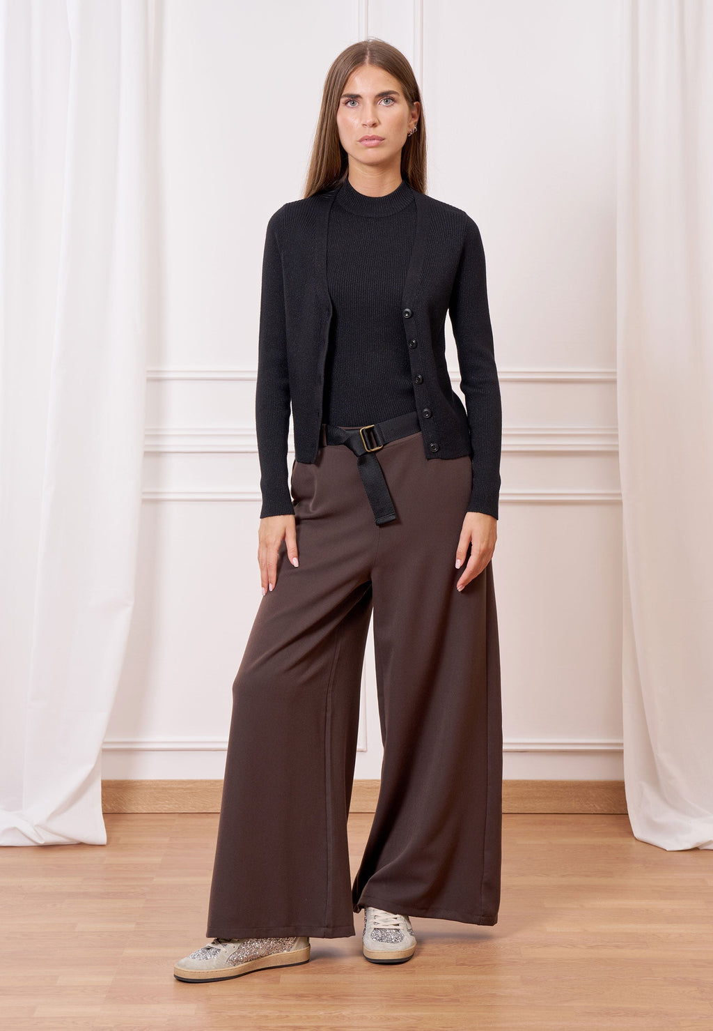 High Waist Melange Pants