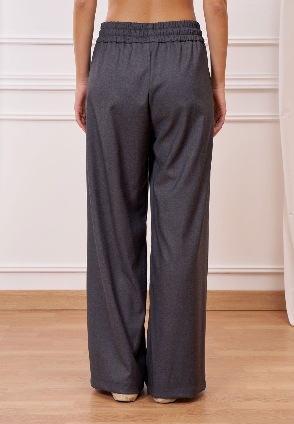 Palazzo pants with drawstring