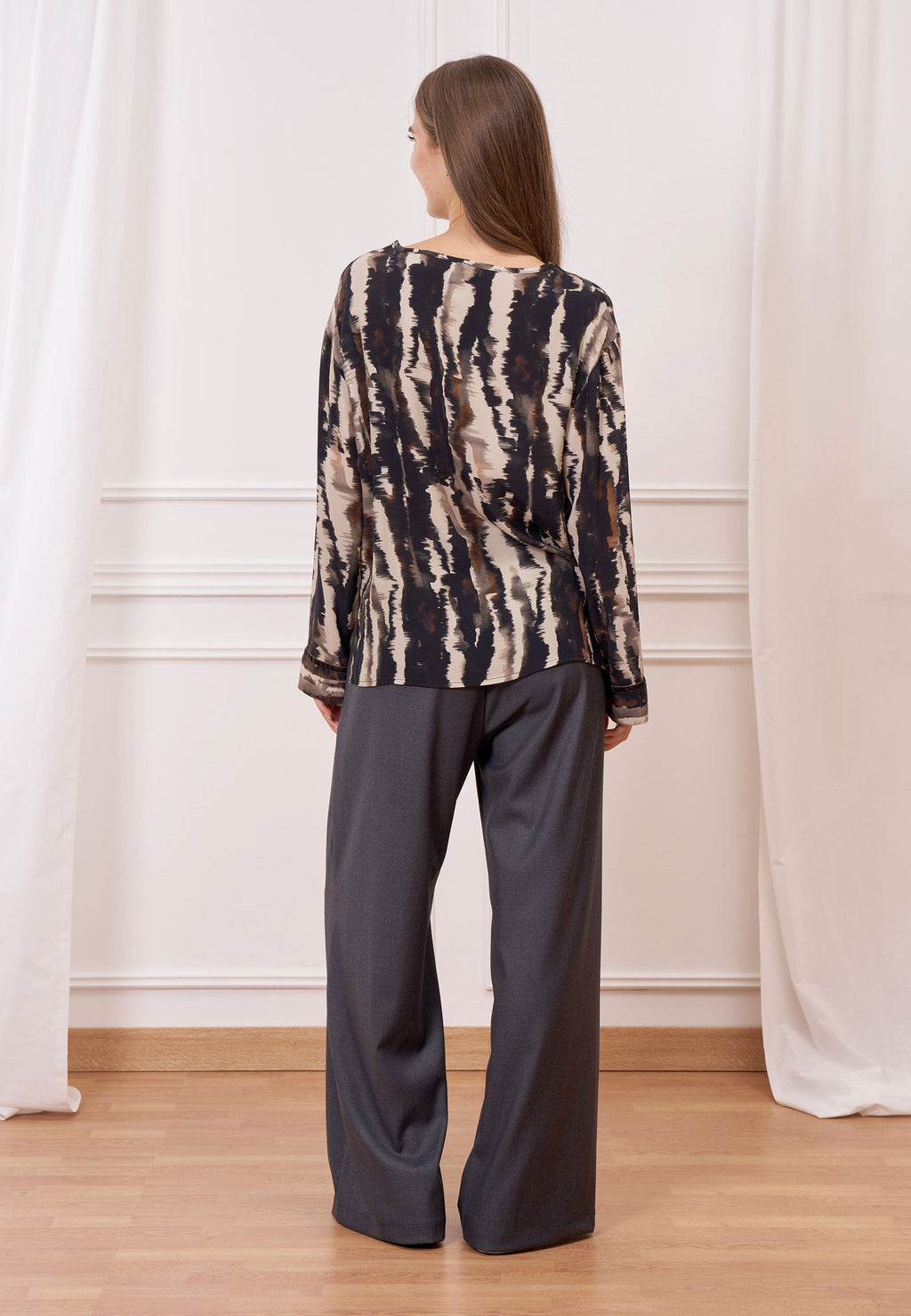 Palazzo pants with drawstring