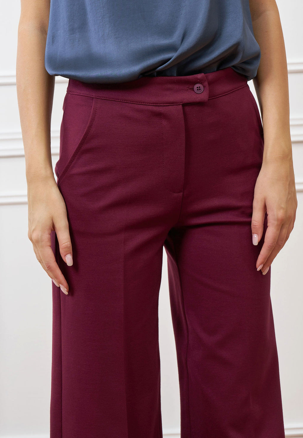 Palazzo pants in Milan fabric