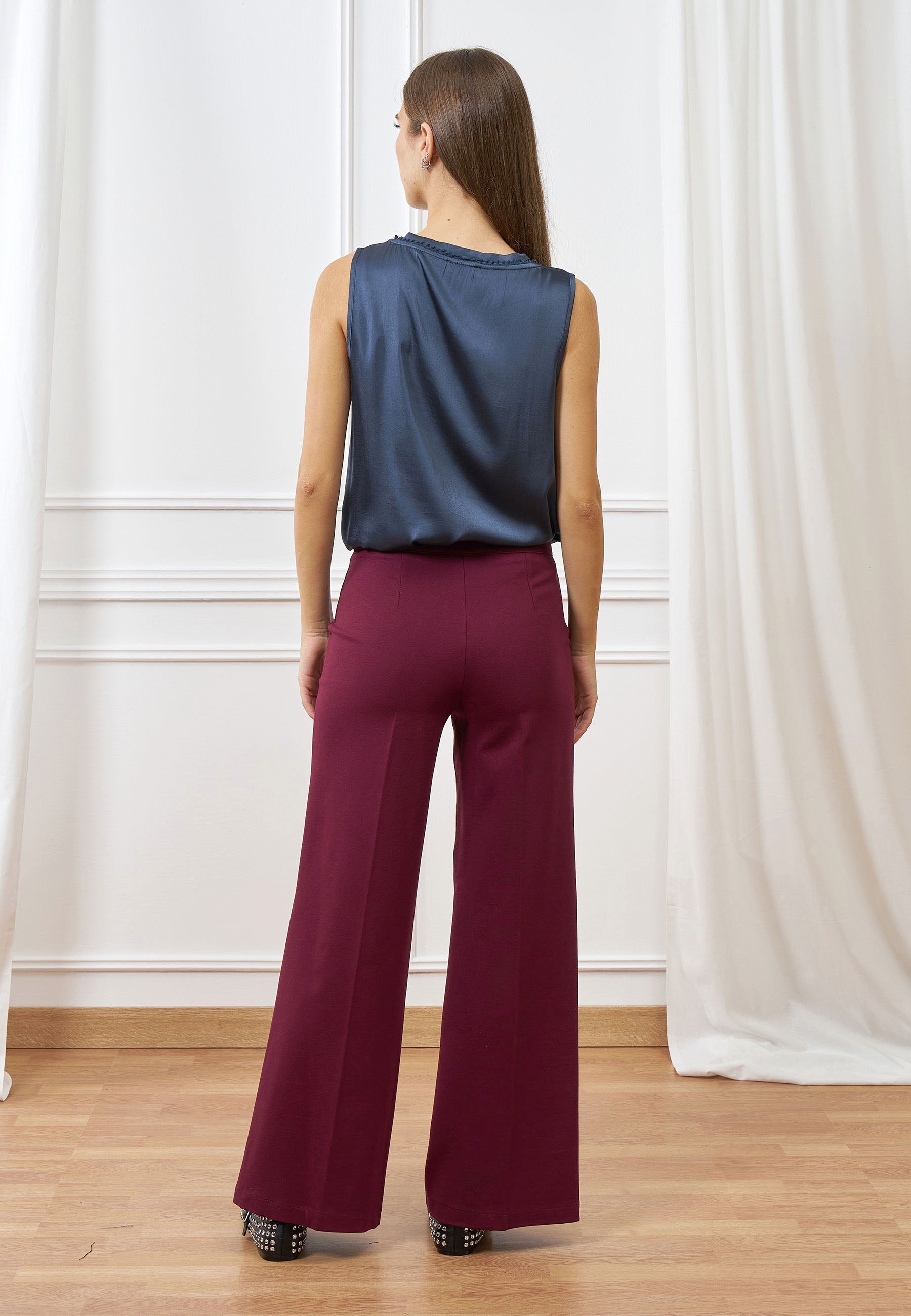 Palazzo pants in Milan fabric