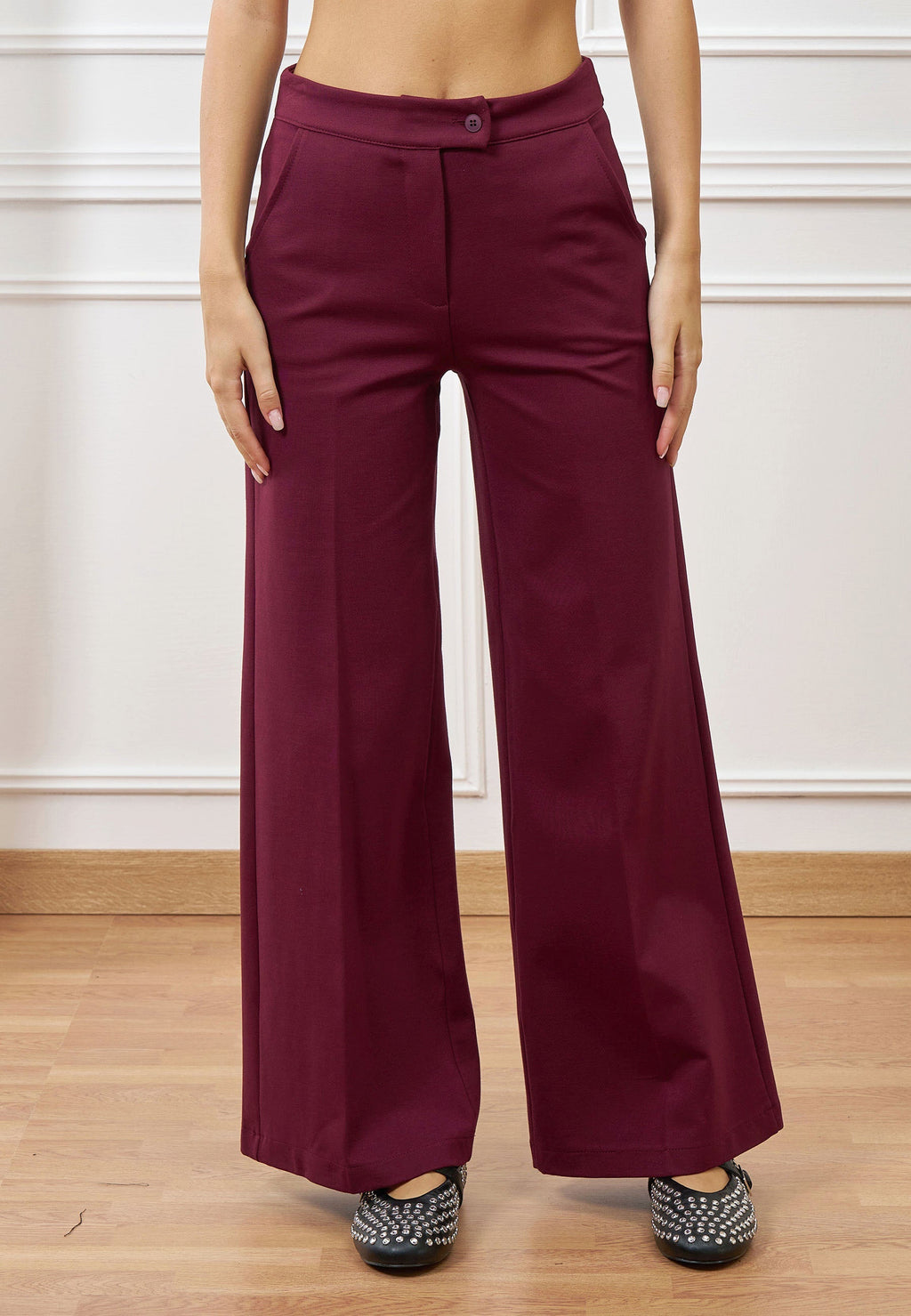 Palazzo pants in Milan fabric