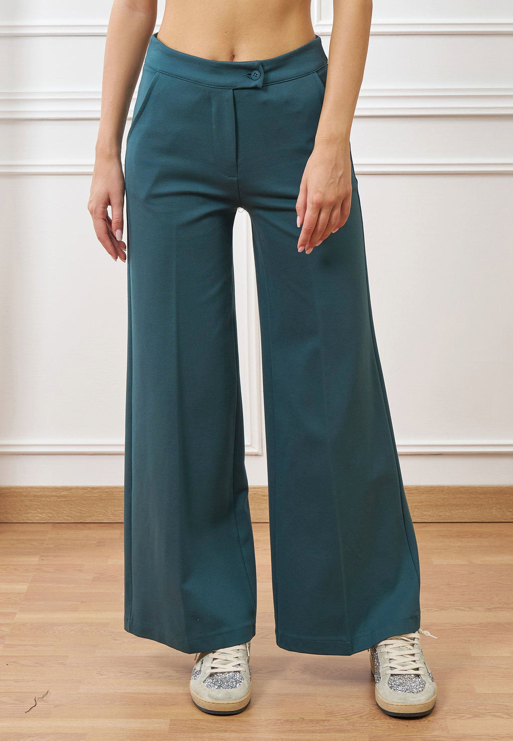 Palazzo pants in Milan fabric