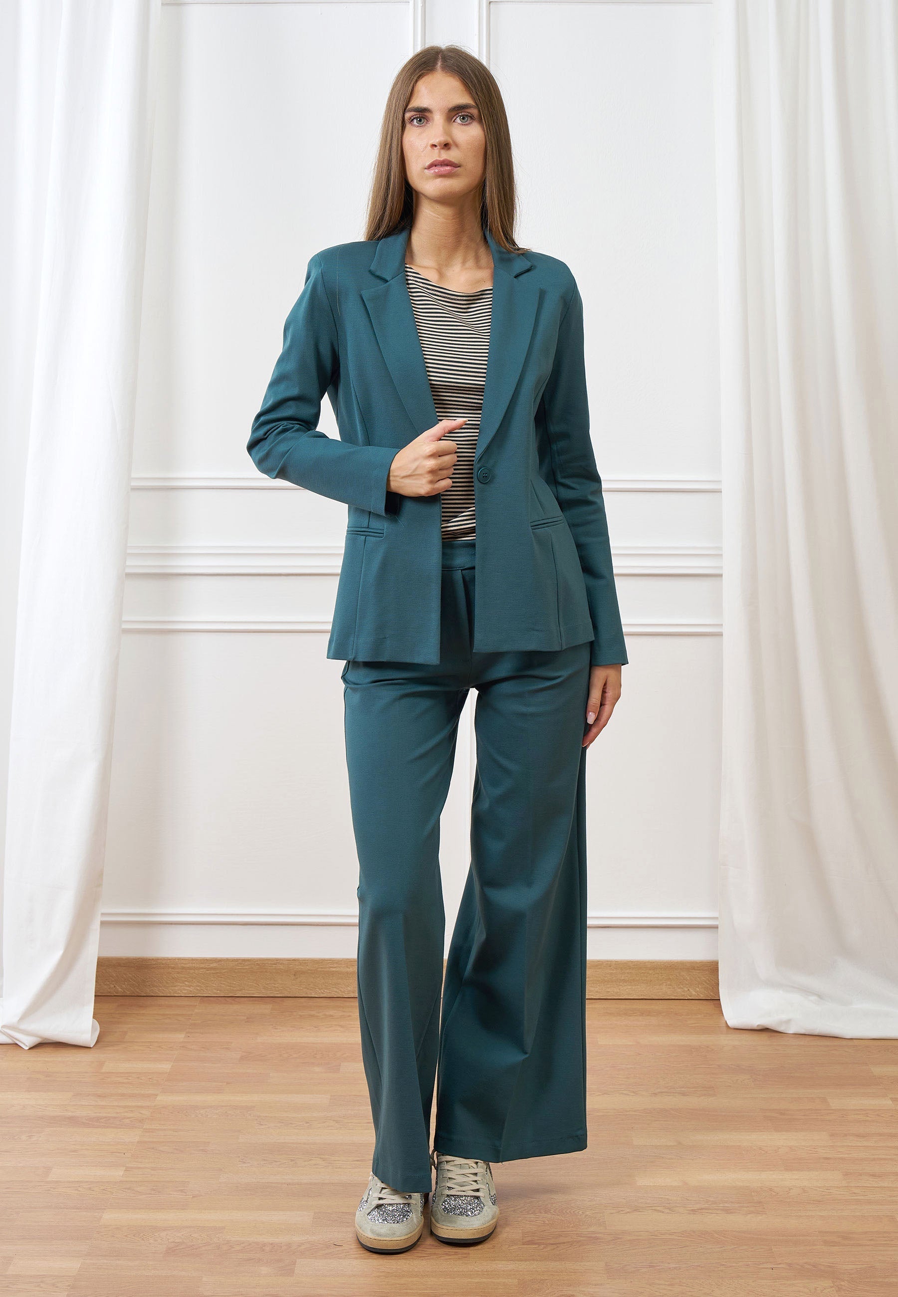 Palazzo pants in Milan fabric