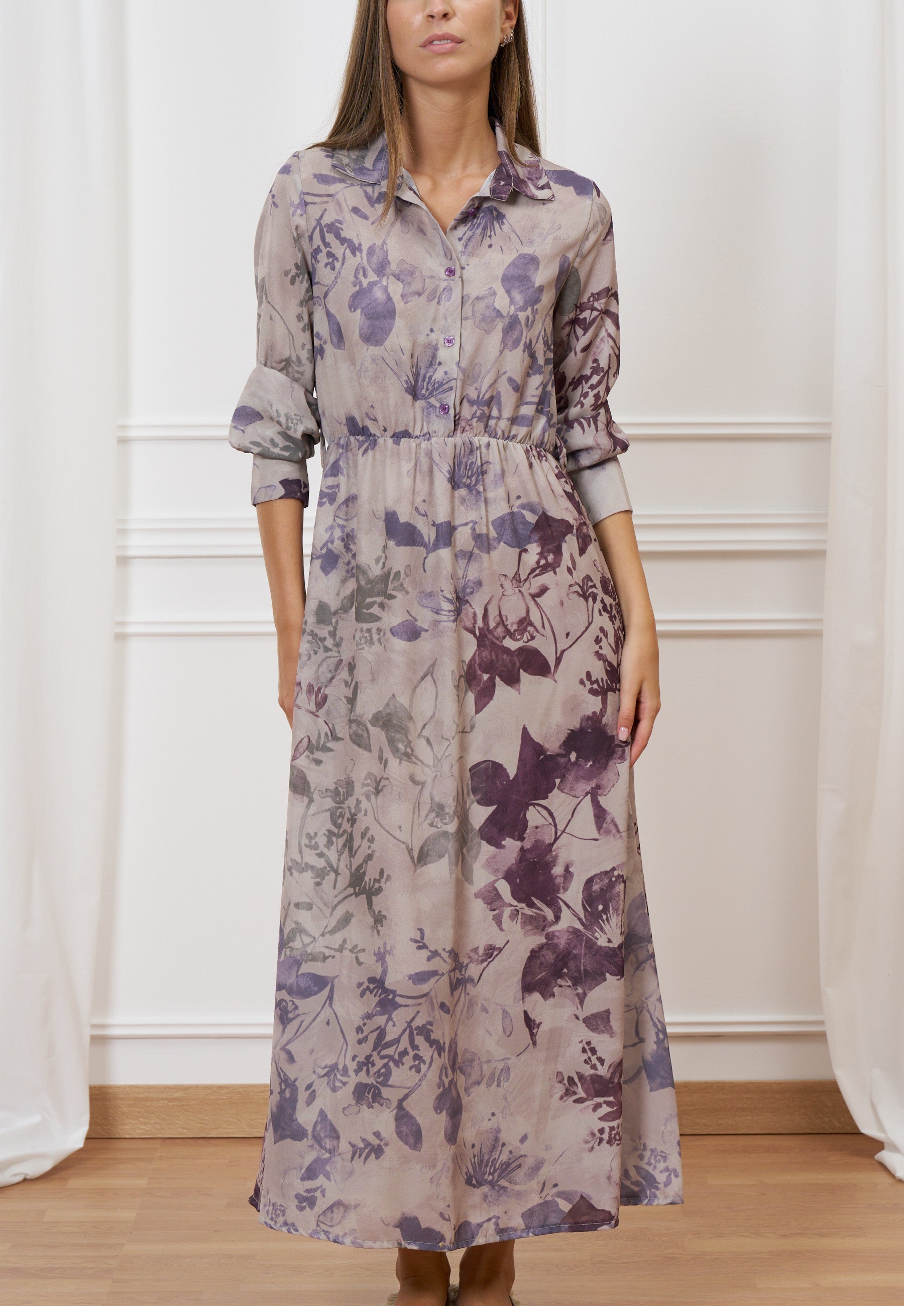 Floral Georgette Long Dress