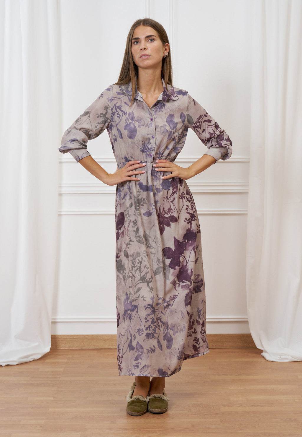 Floral Georgette Long Dress