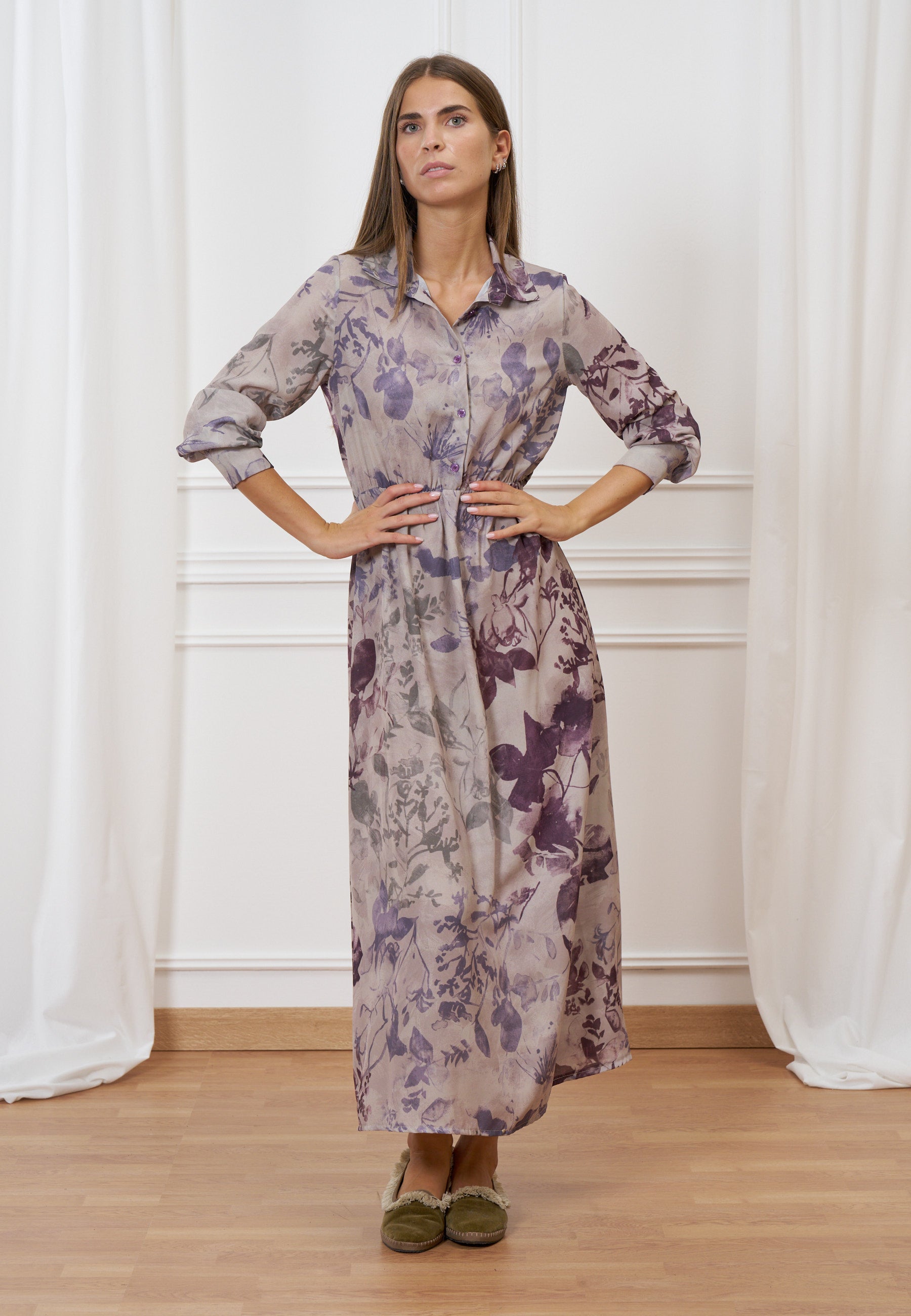 Floral Georgette Long Dress