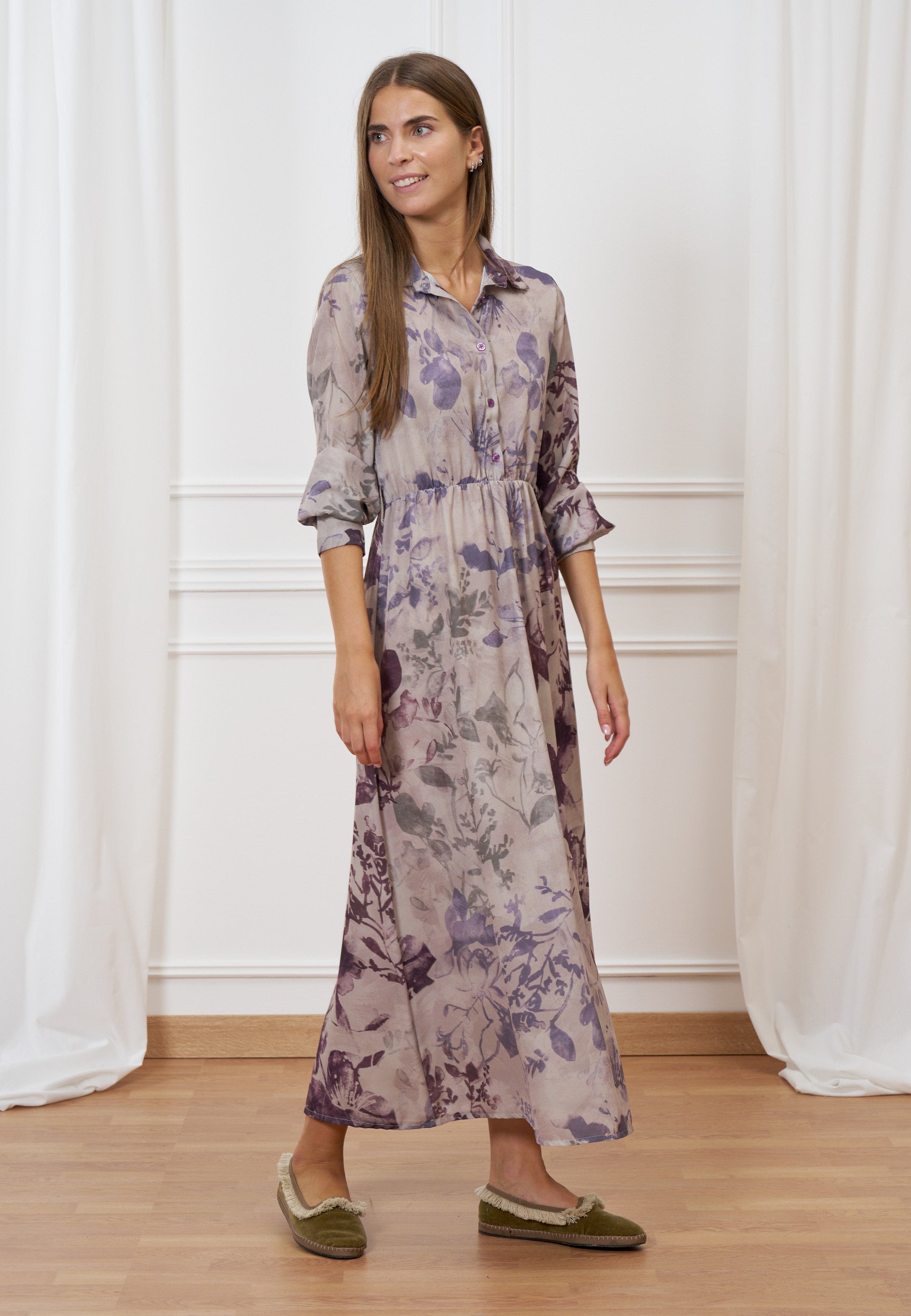 Floral Georgette Long Dress