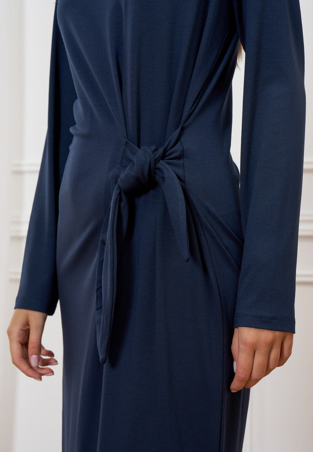 Midi knot waist dress